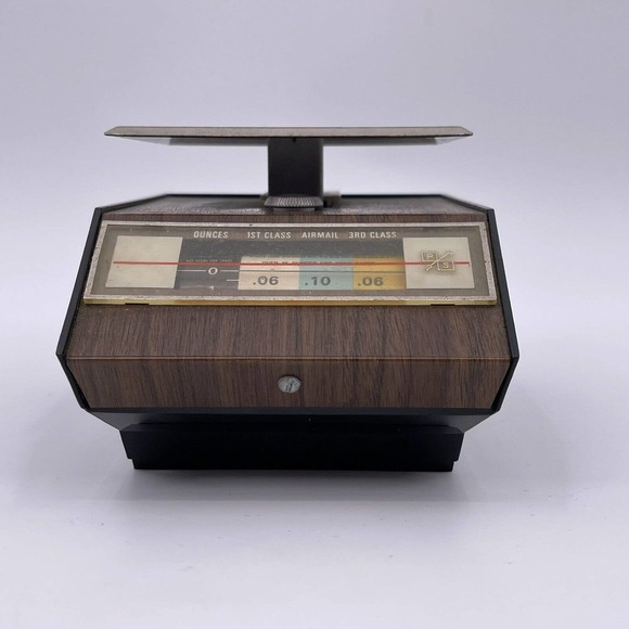 Park Sherman 16oz Postal Scale 1968 Rates Vintage Retro 1st 3rd Class Airmail - Picture 3 of 12